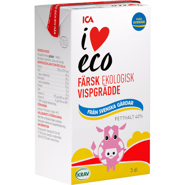 ICA I Love Eco Vispgrädde Ekologisk