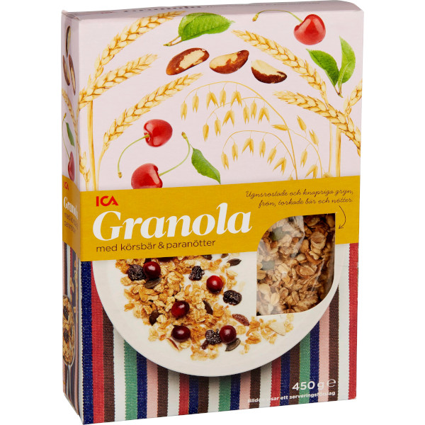 ICA Granola Körsbär & Paranötter