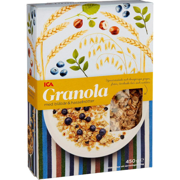 ICA Granola Blåbär & Hasselnötter