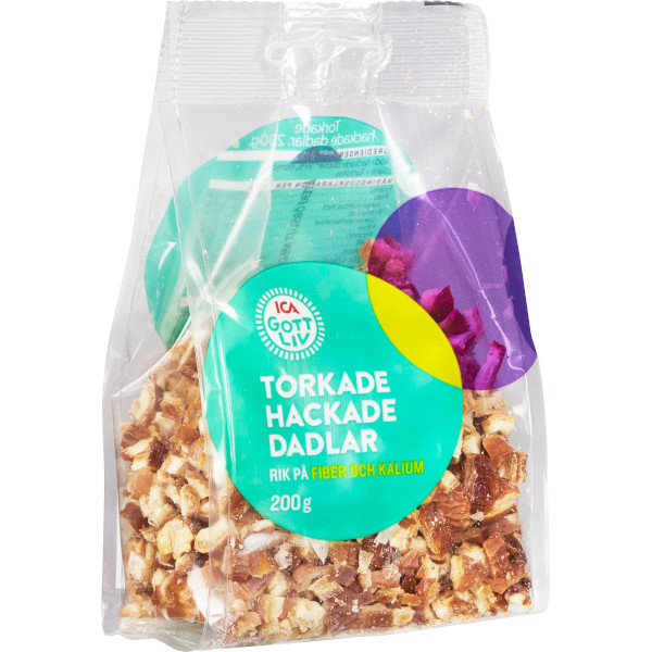 ICA Gott Liv Dadlar Torkade & Hackade
