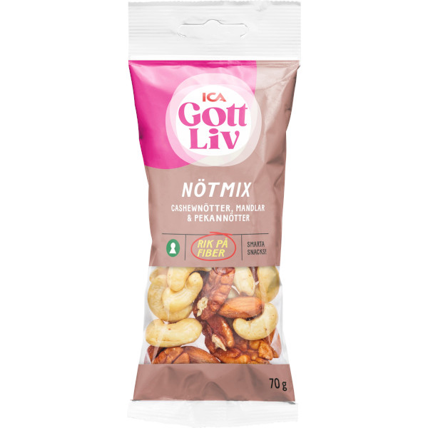 ICA Gott Liv Nötmix Cashewnötter/Mandel/Pekannötter