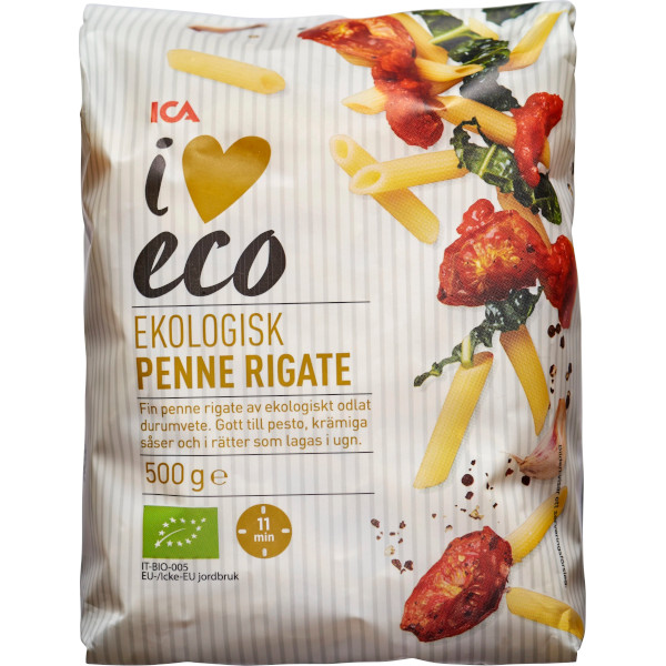 ICA I Love Eco Penne Rigate Ekologisk