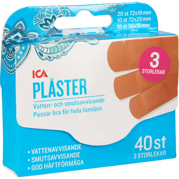 ICA Plåster Vattenavvisande 3 Storlekar