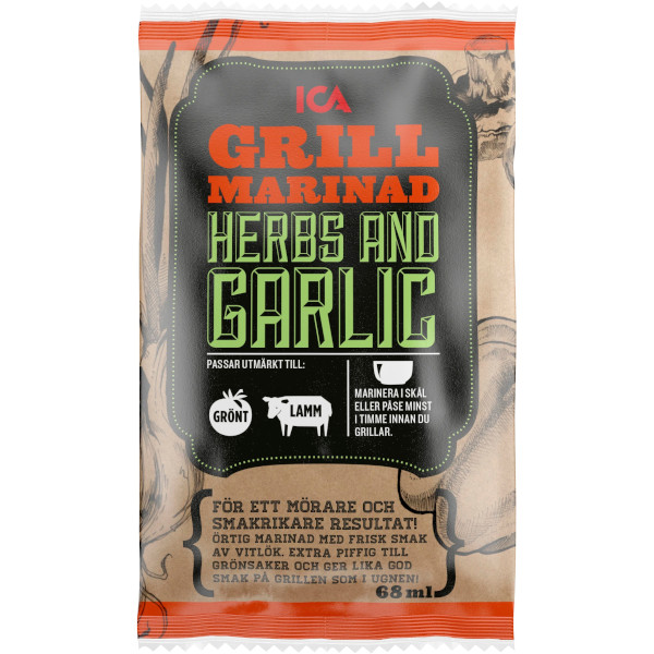 ICA Grillmarinad Herbs & Garlic