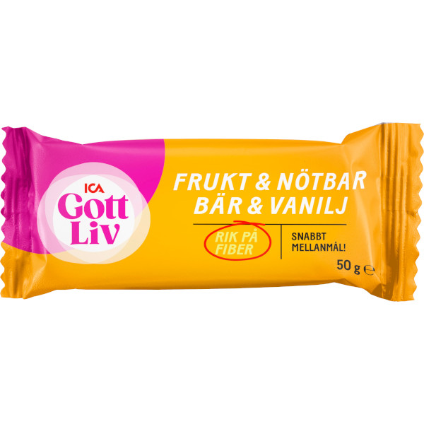 ICA Gott Liv Frukt & Nötbar Bär & Vanilj