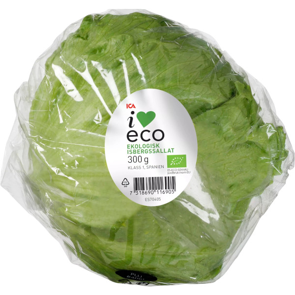 ICA I Love Eco Isbergssallat Ekologisk