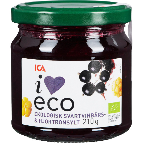 ICA I Love Eco Svartvinbär & Hjortronsylt Ekologisk