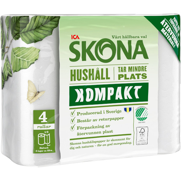 ICA Skona Hushållspapper Kompakt