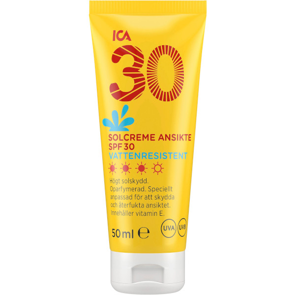ICA Solcreme Ansikte SPF 30