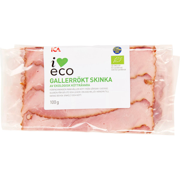 ICA I Love Eco Skinka Gallerrökt
