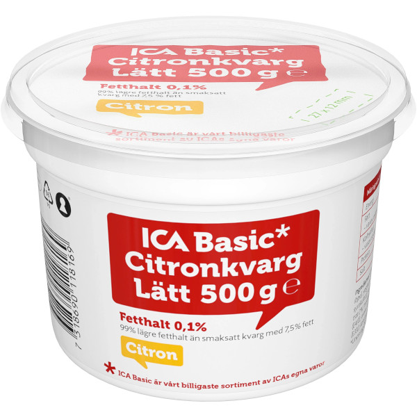 ICA Basic Citronkvarg Lätt
