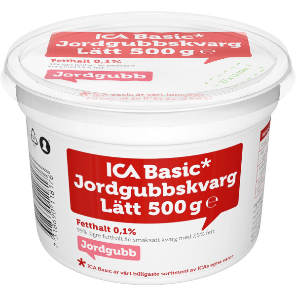 ICA Basic Jordgubbskvarg Lätt