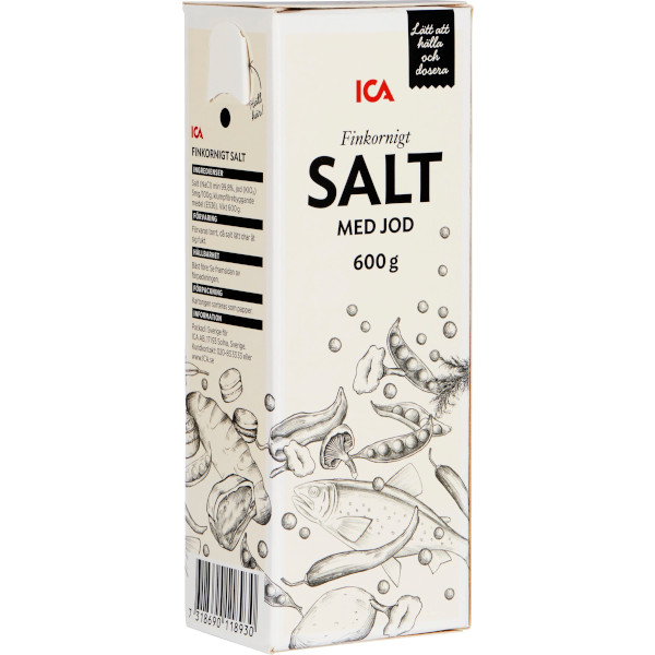 ICA Salt Finkorning Med Jod