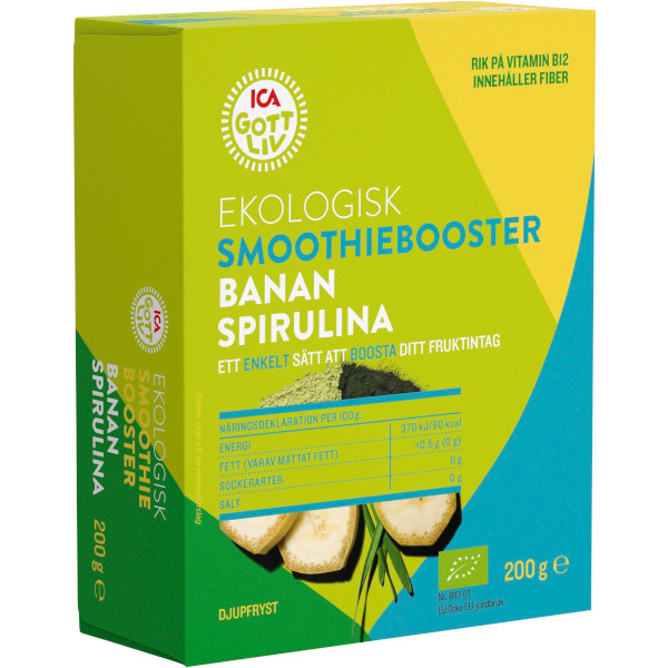 ICA Gott Liv Smoothiebooster Banan/Spirulina
