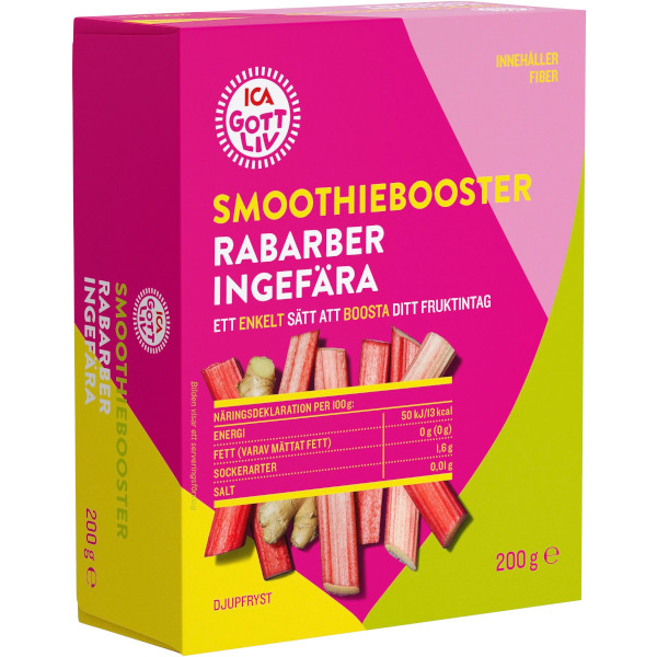 ICA Gott Liv Smoothiebooster Rabarber/Ingefära