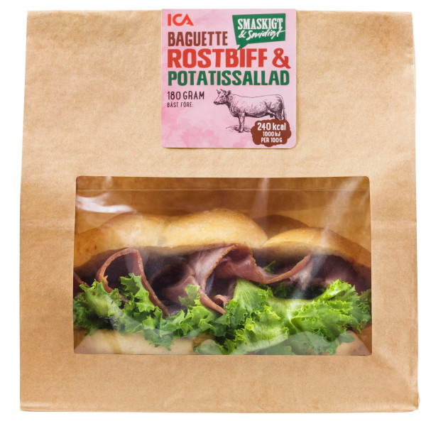 ICA Baguette Rostbiff & Potatissallad