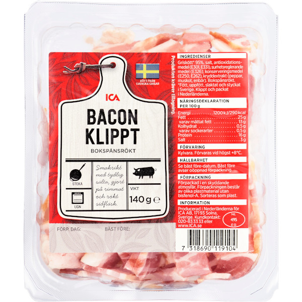 ICA Bacon Klippt
