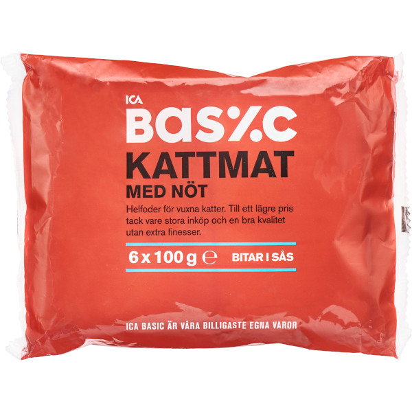 ICA Basic Kattmat Bitar I Sås Nöt