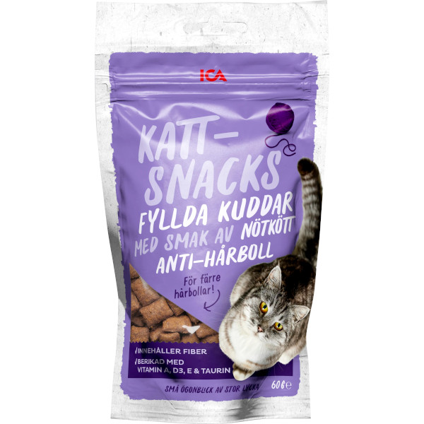 ICA Kattsnacks Fyllda Kuddar Nötkött