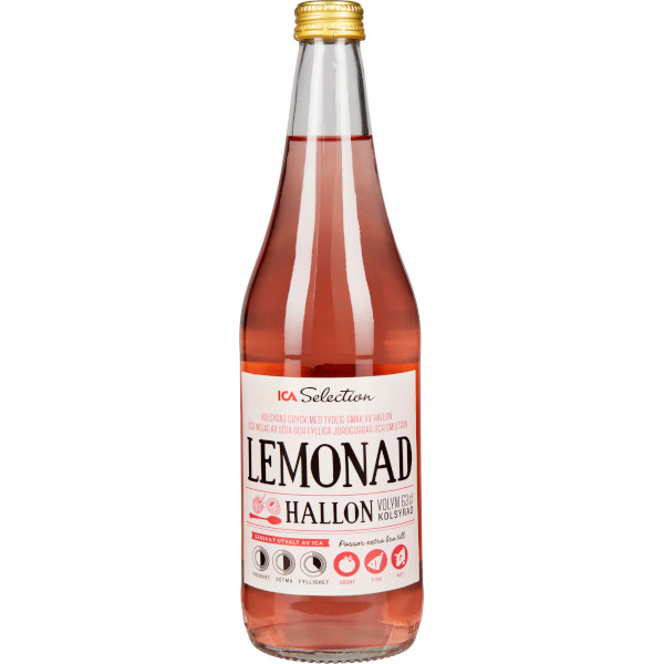 ICA Selection Lemonad Kolsyrad Hallon
