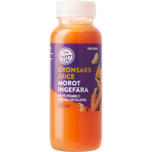 ICA Gott Liv Grönsaksjuice Morot/Ingefära