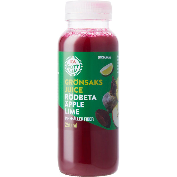 ICA Gott Liv Grönsaksjuice Rödbeta/Äpple/Lime