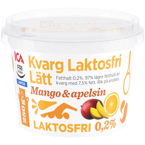 ICA Kvarg Lätt Mango & Apelsin Laktosfri