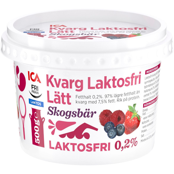 ICA Kvarg Lätt Skogsbär Laktosfri