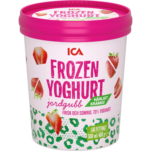ICA Frozen Yoghurt Jordgubb