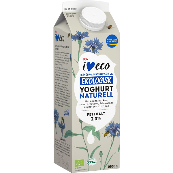 ICA I Love Eco Yoghurt Naturell Ekologisk