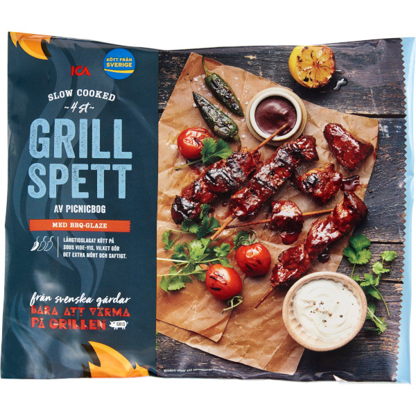 ICA Grillspett Picnicbog BBQ Slow Cooked