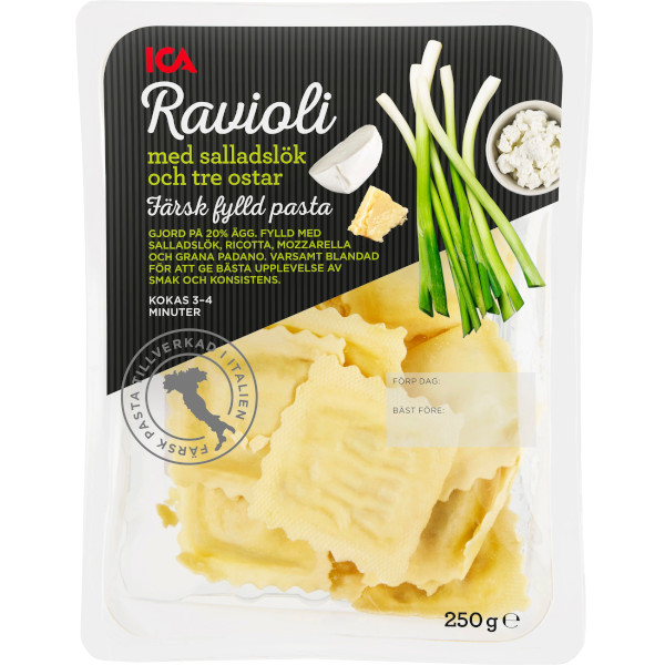 ICA Ravioli Salladslök & Tre Ostar
