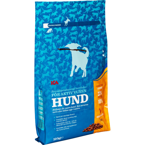 ICA Torrfoder Aktiv Vuxen Hund Kyckling & Ris