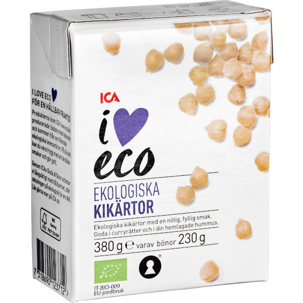 ICA I Love Eco Kikärtor Ekologiska