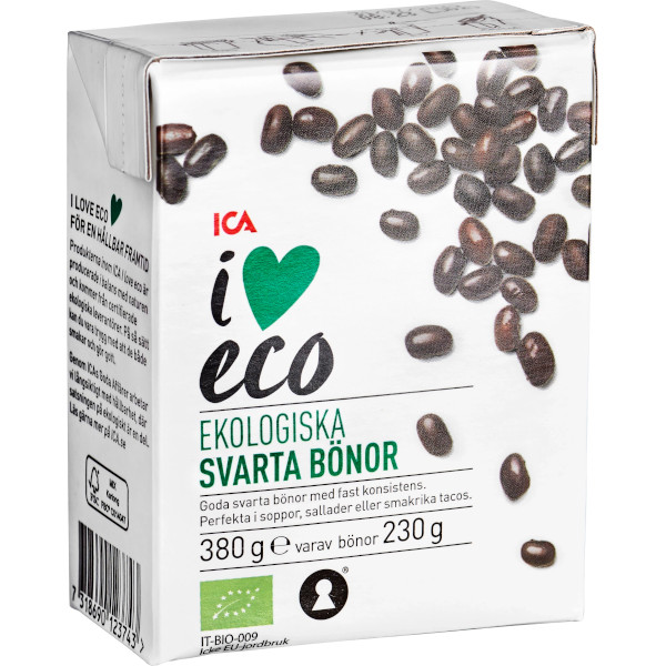 ICA I Love Eco Svarta Bönor Ekologiska