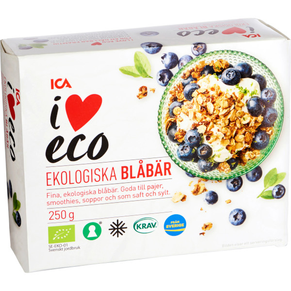 ICA I Love Eco Blåbär Ekologiska