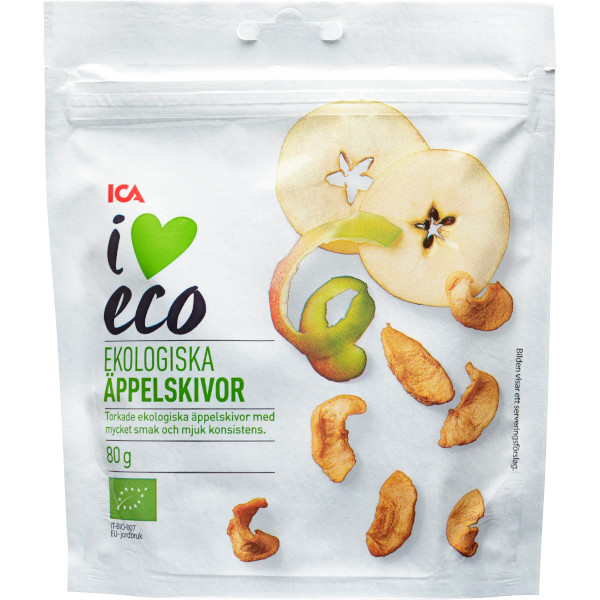 ICA I Love Eco Äppelskivor Ekologiska