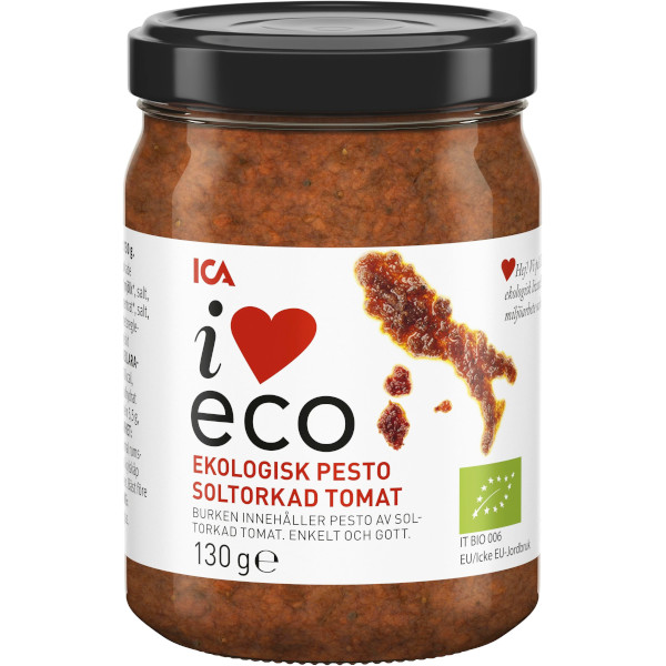 ICA I Love Eco Pesto Soltorkad Tomat Ekologisk