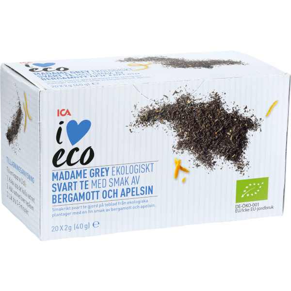 ICA I Love Eco Svart Te Madame Grey Ekologiskt