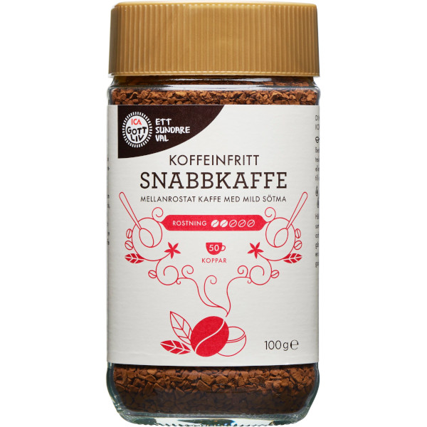 ICA Gott Liv Snabbkaffe Koffeinfritt