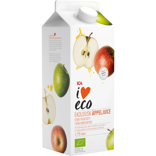 ICA I Love Eco Äppeljuice Ekologisk