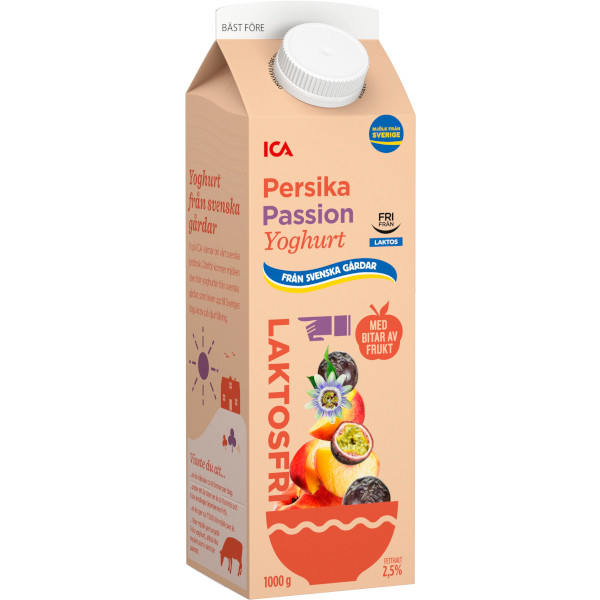 ICA Yoghurt Persika/Passion Laktosfri