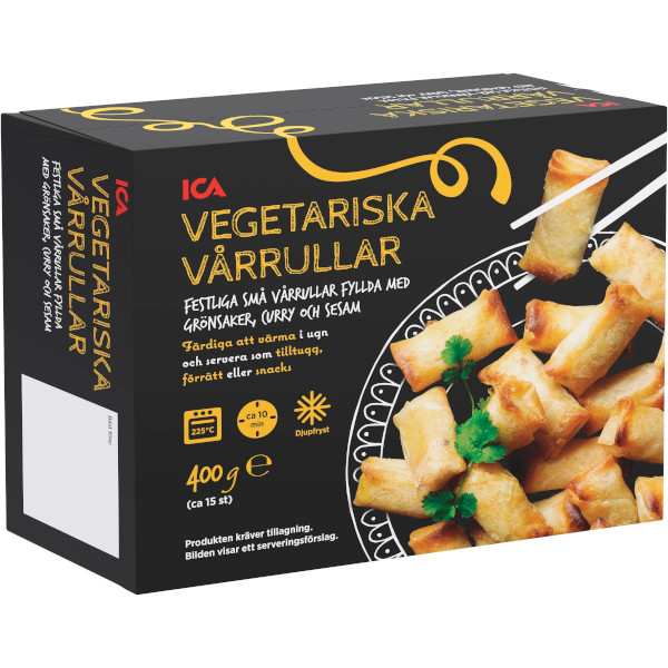 ICA Vegetariska Vårrullar Grönsaker/Curry/Sesam
