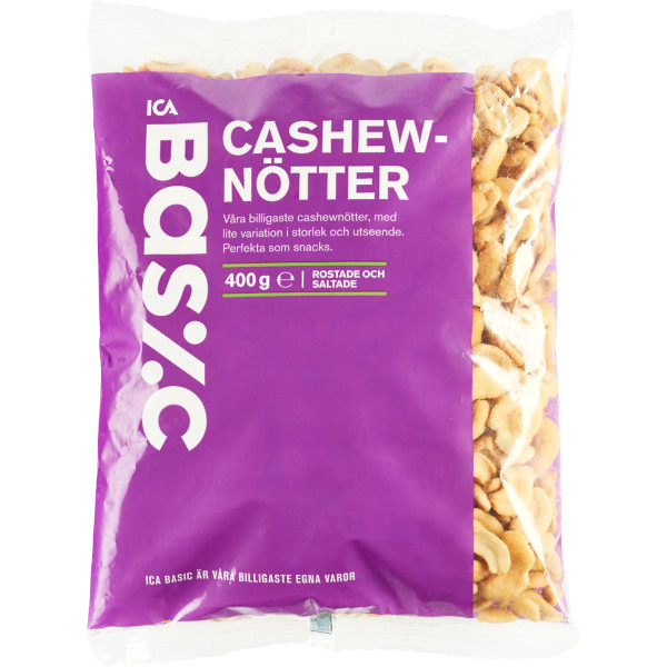 ICA Basic Cashewnötter Rostade & Saltade