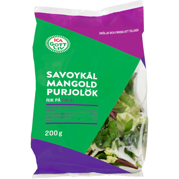 ICA Gott Liv Savoykål/Mangold/Purjolök