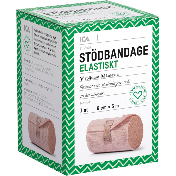 ICA Apotek Hjärtat Stödbandage 8cm/5m
