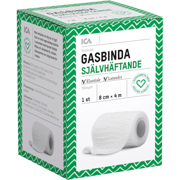 ICA Apotek Hjärtat Gasbinda 8cm/4m