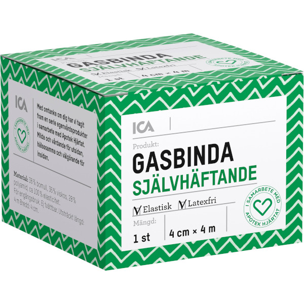 ICA Apotek Hjärtat Gasbinda 4cm/4m