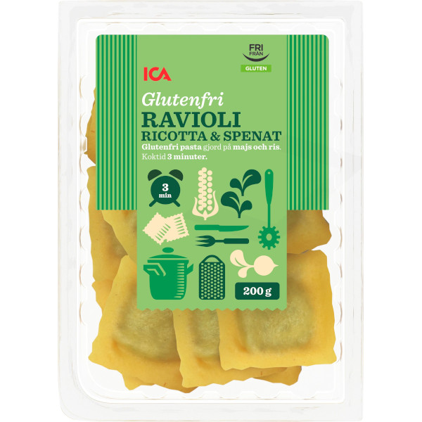 ICA Ravioli Ricotta & Spenat Glutenfri