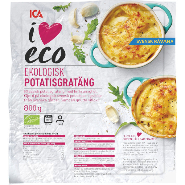ICA I Love Eco Potatisgratäng Ekologisk